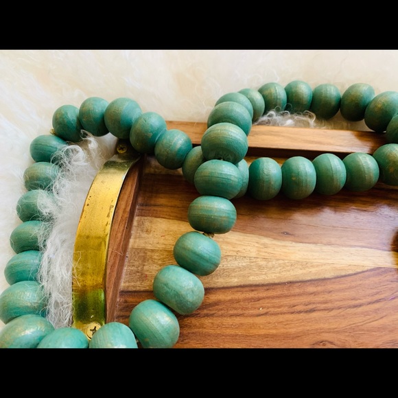 Mango Wood Bead Strand with Heart - Picture 3 of 5